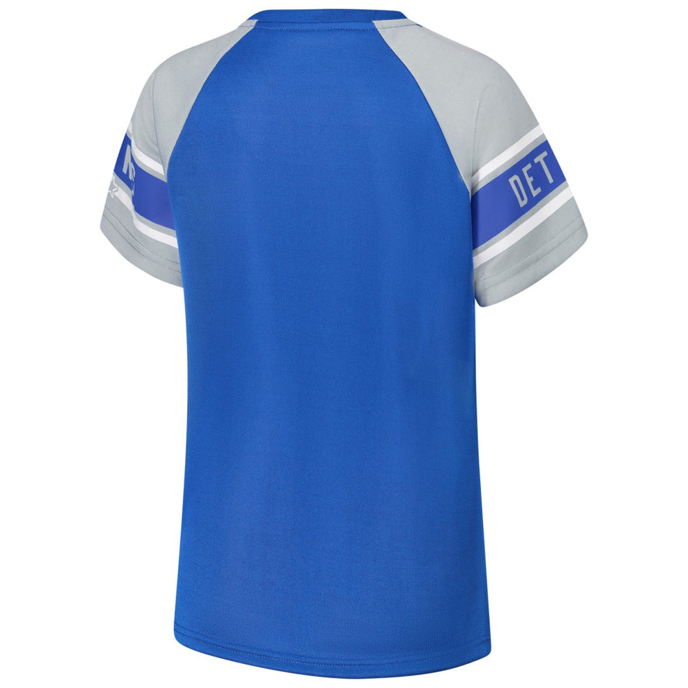 Starter Women's 1st Rounder Color Block Raglan Top - Detroit Lions