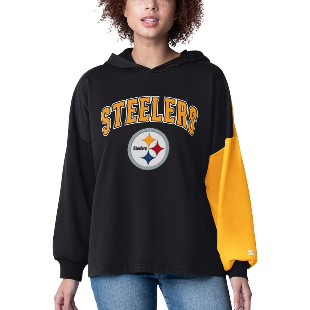 Starter Women's Power Move Long Sleeve Pullover Hoodie - Pittsburgh Steelers