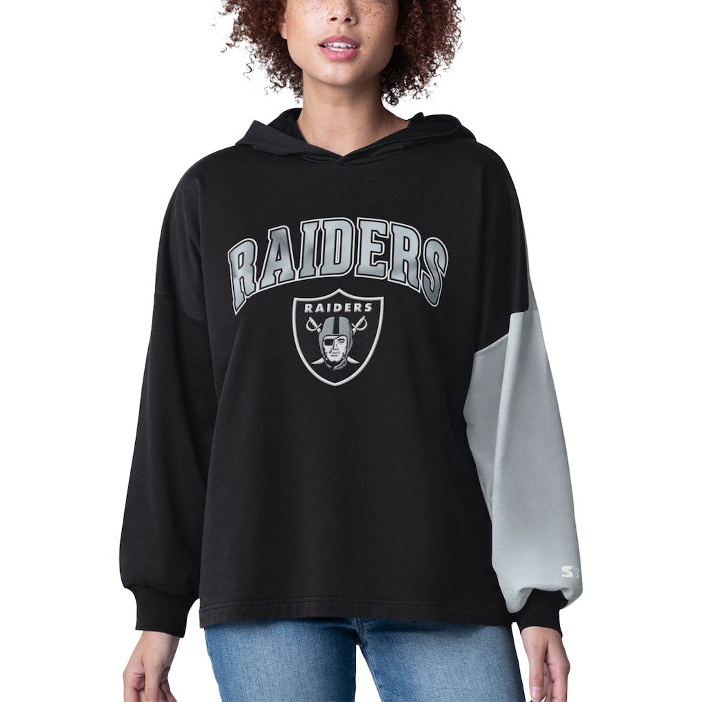 Starter Women's Power Move Long Sleeve Pullover Hoodie - Las Vegas Raiders