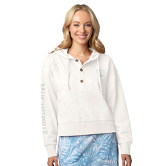 Margaritaville Women's Island Dream Solid Pullover Hoodie - Las Vegas Raiders