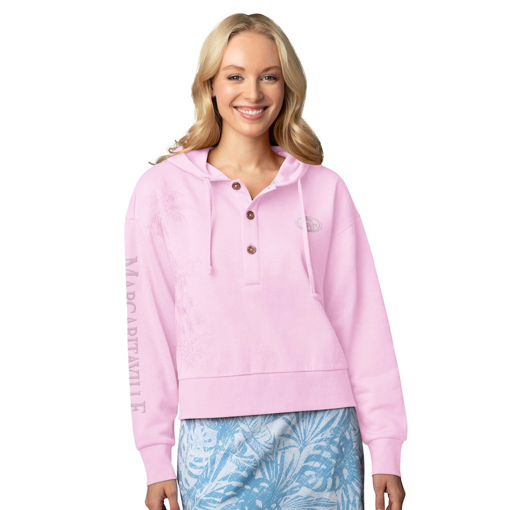Margaritaville Women's Island Dream Solid Pullover Hoodie - San Francisco 49ers