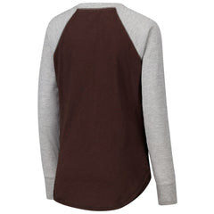 G-III 4Her by Carl Banks Women's Waffle Knit Raglan Long Sleeve T-Shirt - Cleveland Browns