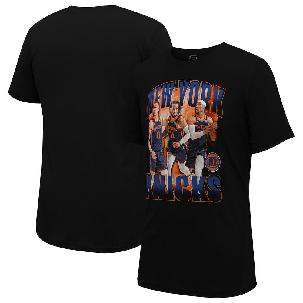 NBA Jalen Brunson, Donte DiVincenzo & Josh Hart New York Knicks Stadium Essentials Unisex Trio T-Shirt