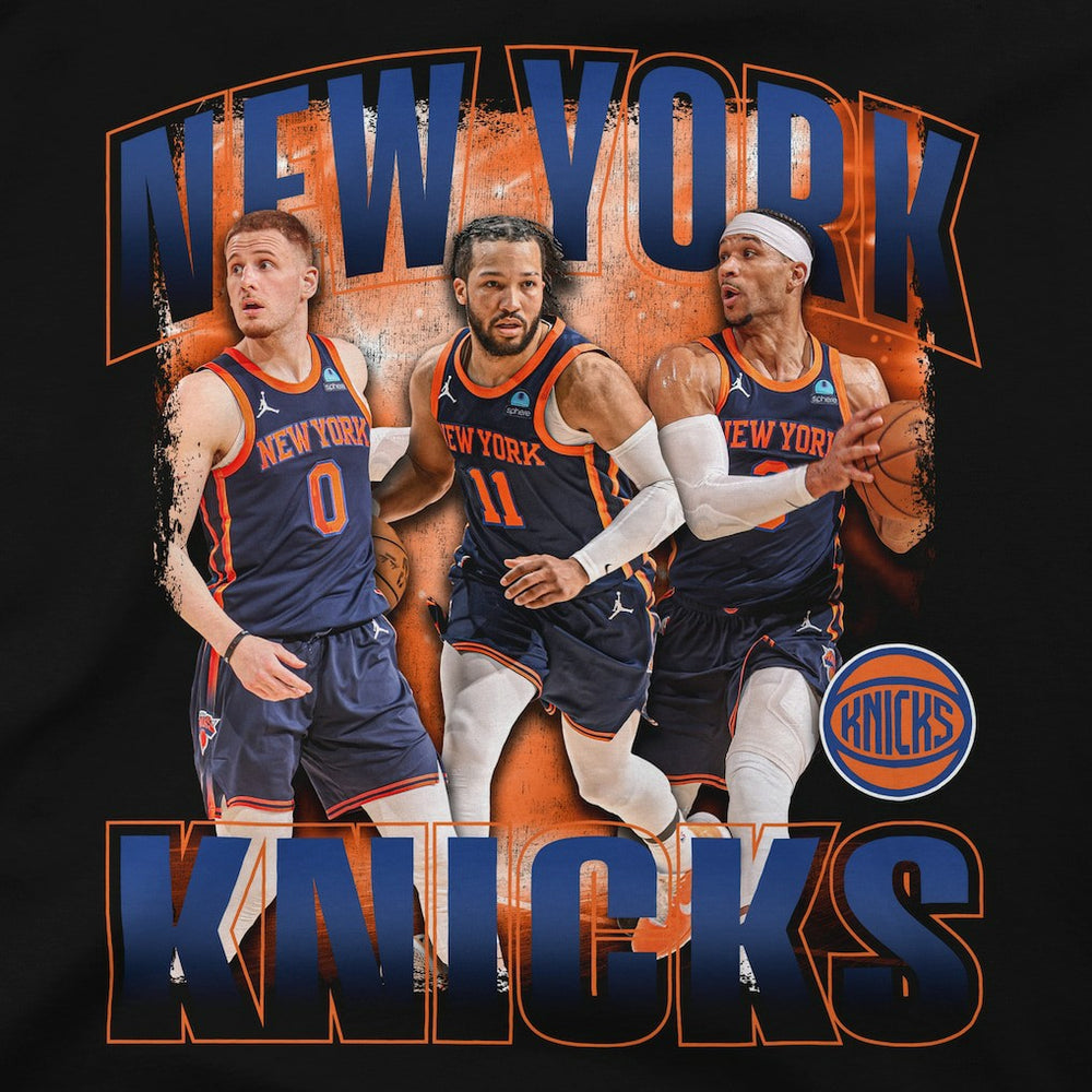 NBA Jalen Brunson, Donte DiVincenzo & Josh Hart New York Knicks Stadium Essentials Unisex Trio T-Shirt