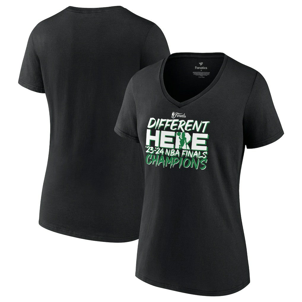 NBA Boston Celtics Women's 2024 NBA Finals Champions Pump Fake Hometown Originals V-Neck T-Shirt