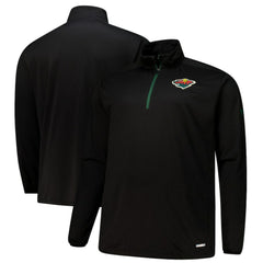 NHL Black Minnesota Wild Fanatics Big & Tall Authentic Pro Quarter-Zip Top
