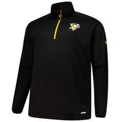 NHL Black Pittsburgh Penguins Fanatics Big & Tall Authentic Pro Quarter-Zip Top