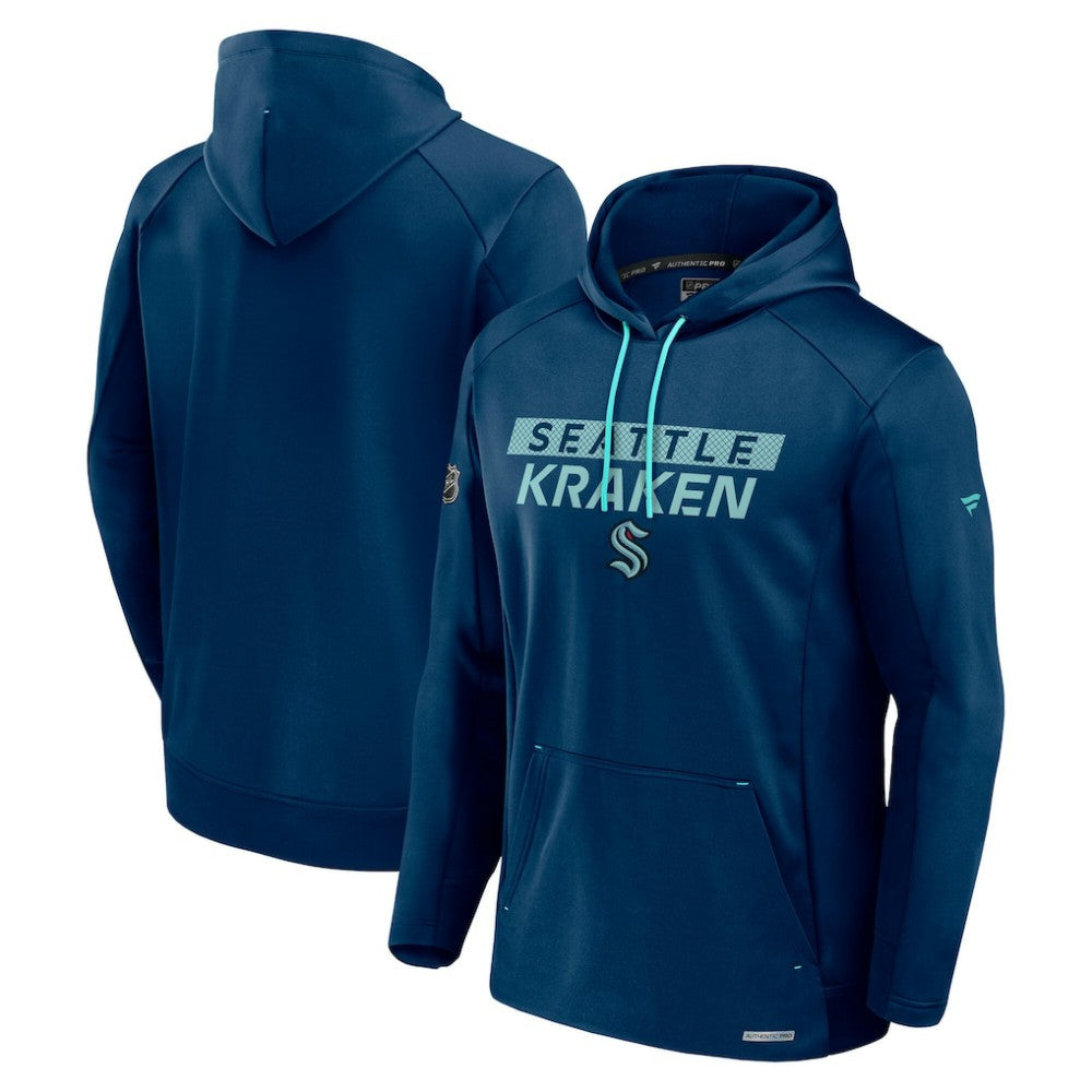 NHL Deep Sea Blue Seattle Kraken Fanatics Authentic Pro Big & Tall Pullover Hoodie