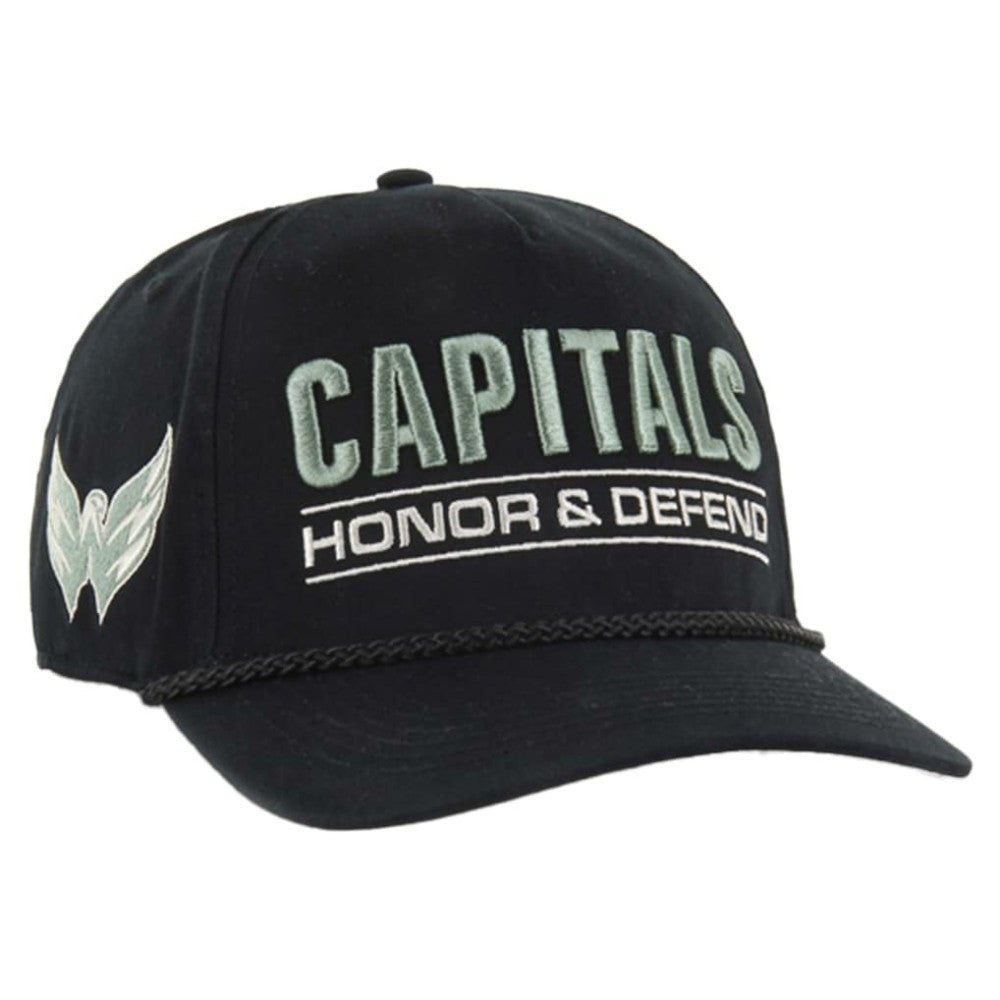 NHL Black Washington Capitals '47 OHT Military Appreciation Homeland Honor and Defend Hitch Adjustable Hat