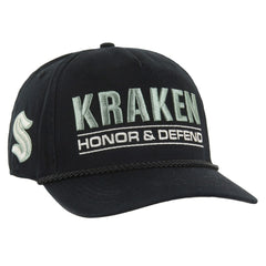 NHL Black Seattle Kraken '47 OHT Military Appreciation Homeland Honor and Defend Hitch Adjustable Hat