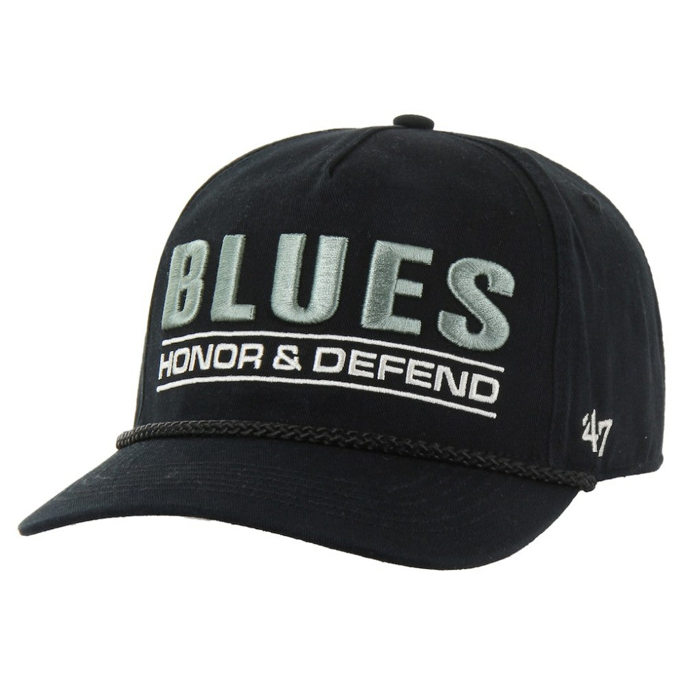 NHL Black St. Louis Blues '47 OHT Military Appreciation Homeland Honor and Defend Hitch Adjustable Hat