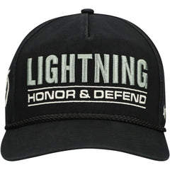 NHL Black Tampa Bay Lightning '47 OHT Military Appreciation Homeland Honor and Defend Hitch Adjustable Hat