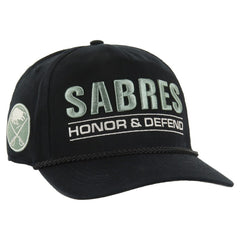 NHL Black Buffalo Sabres '47 OHT Military Appreciation Homeland Honor and Defend Hitch Adjustable Hat
