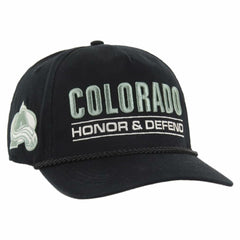 NHL Black Colorado Avalanche '47 OHT Military Appreciation Homeland Honor and Defend Hitch Adjustable Hat