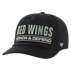 NHL Black Detroit Red Wings '47 OHT Military Appreciation Homeland Honor and Defend Hitch Adjustable Hat