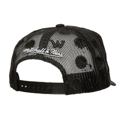 NBA Golden State Warriors Monogram Allover Logo Mesh Trucker Adjustable Hat sale