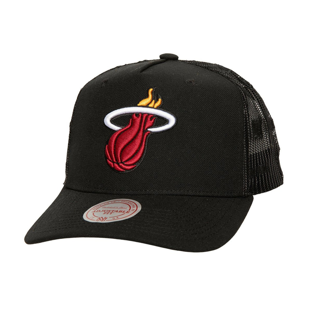 NBA Miami Heat Monogram Allover Logo Mesh Trucker Adjustable Hat