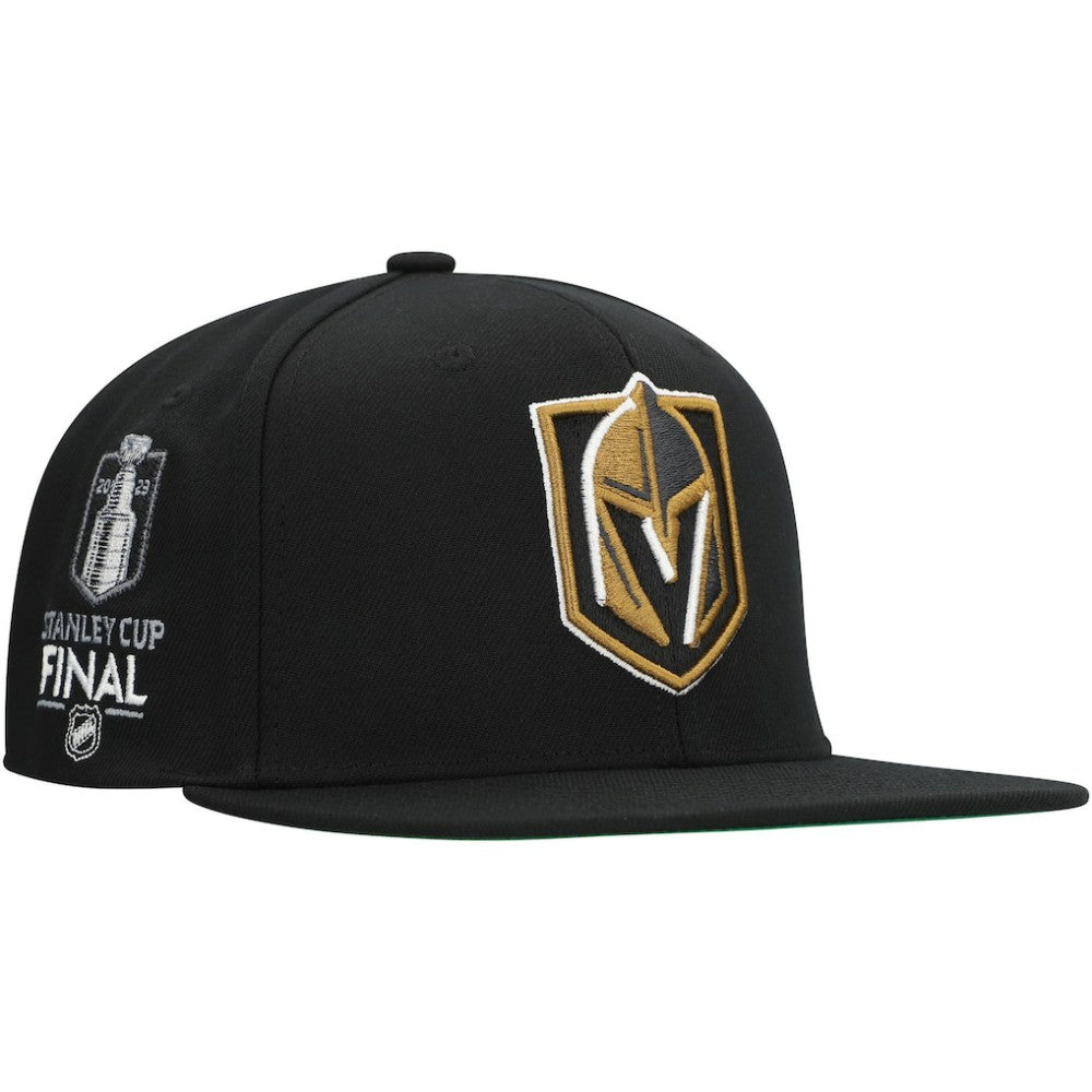 NHL Black Vegas Golden Knights Mitchell & Ness Core Top Spot Snapback Hat