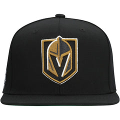 NHL Black Vegas Golden Knights Mitchell & Ness Core Top Spot Snapback Hat