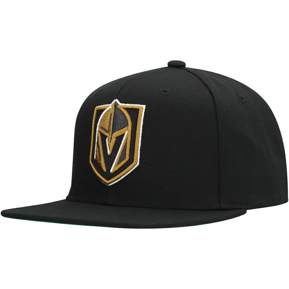 NHL Black Vegas Golden Knights Mitchell & Ness Core Top Spot Snapback Hat