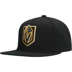 NHL Black Vegas Golden Knights Mitchell & Ness Core Top Spot Snapback Hat