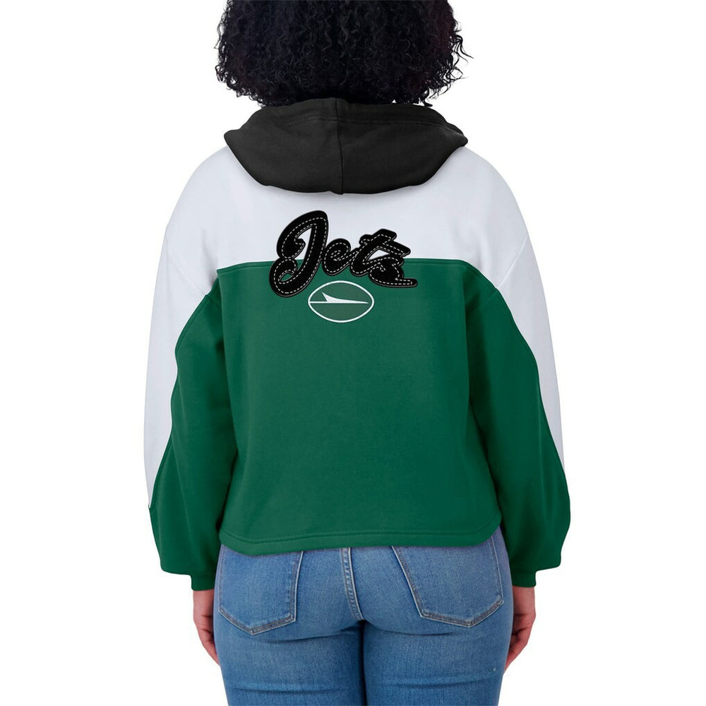 WEAR by Erin Andrews Women's Color Block Full-Zip Hoodie - New York Jets