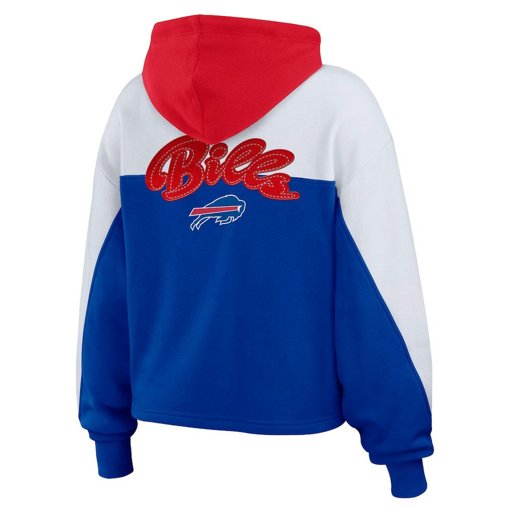 WEAR by Erin Andrews Women's Plus Size Color Block Full-Zip Hoodie - Buffalo Bills