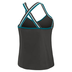 WEAR by Erin Andrews Women's Cross Strap Tri-Blend Tank Top - Jacksonville Jaguars