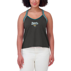 WEAR by Erin Andrews Women's Cross Strap Tri-Blend Tank Top - Jacksonville Jaguars