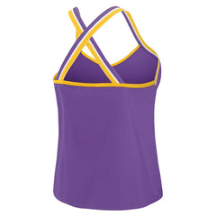 WEAR by Erin Andrews Women's Cross Strap Tri-Blend Tank Top - Minnesota Vikings