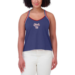 WEAR by Erin Andrews Women's Cross Strap Tri-Blend Tank Top - New York Giants
