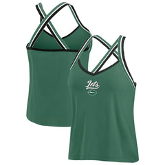 WEAR by Erin Andrews Women's Cross Strap Tri-Blend Tank Top - New York Jets
