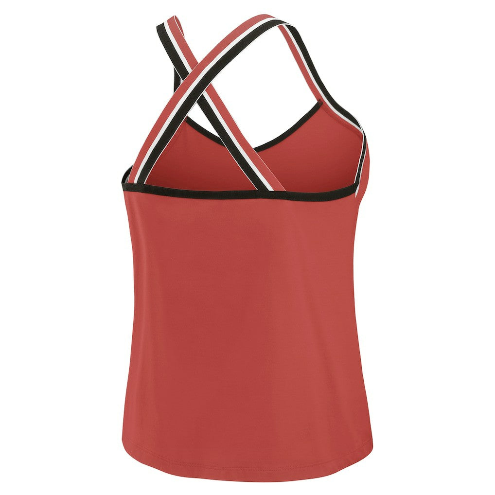 WEAR by Erin Andrews Women's Cross Strap Tri-Blend Tank Top - Atlanta Falcons
