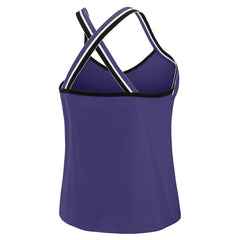 WEAR by Erin Andrews Women's Cross Strap Tri-Blend Tank Top - Baltimore Ravens