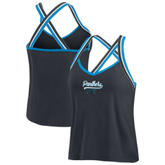 WEAR by Erin Andrews Women's Cross Strap Tri-Blend Tank Top - Carolina Panthers