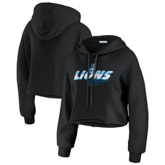 WEAR by Erin Andrews Women's Prime Cropped Pullover Hoodie - Detroit Lions