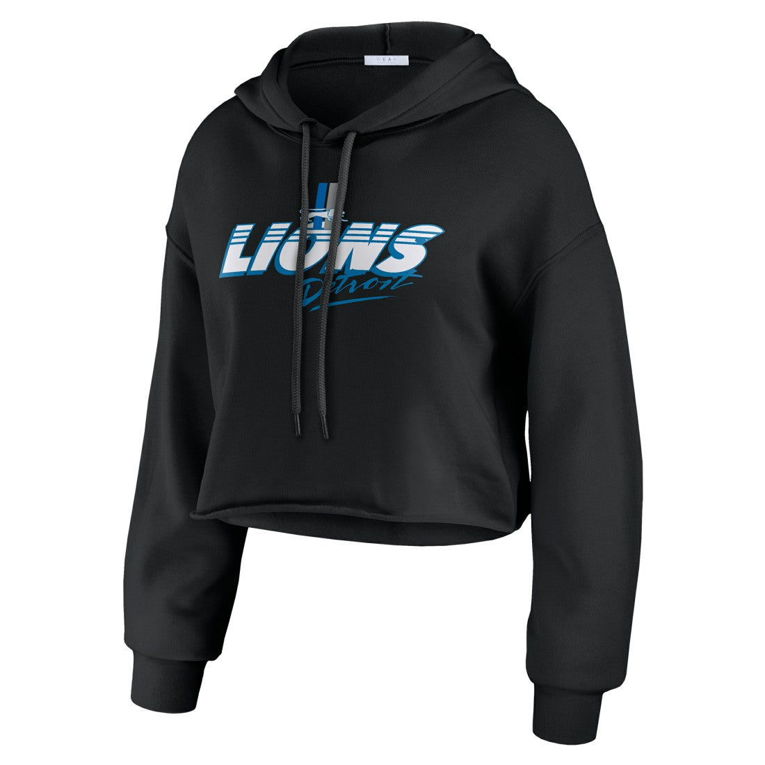 WEAR by Erin Andrews Women's Prime Cropped Pullover Hoodie - Detroit Lions