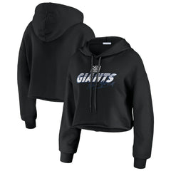 WEAR by Erin Andrews Women's Prime Cropped Pullover Hoodie - New York Giants