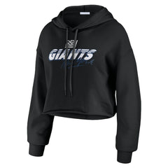 WEAR by Erin Andrews Women's Prime Cropped Pullover Hoodie - New York Giants