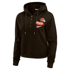 WEAR by Erin Andrews Women's Waffle-Knit Pullover Hoodie - Cleveland Browns