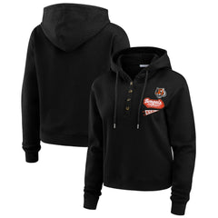 WEAR by Erin Andrews Women's Waffle-Knit Pullover Hoodie - Cincinnati Bengals