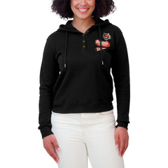 WEAR by Erin Andrews Women's Waffle-Knit Pullover Hoodie - Cincinnati Bengals