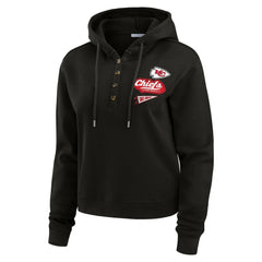WEAR by Erin Andrews Women's Waffle-Knit Pullover Hoodie - Kansas City Chiefs