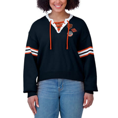 WEAR by Erin Andrews Women's Lace-Up Sweater - Chicago Bears