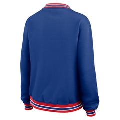 WEAR by Erin Andrews Women's Oversized Long Sleeve V-Neck Sweatshirt - New England Patriots