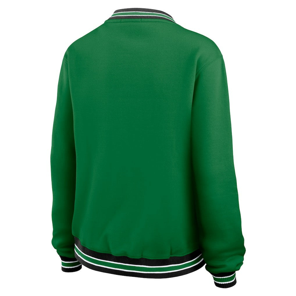 WEAR by Erin Andrews Women's Oversized Long Sleeve V-Neck Sweatshirt - New York Jets