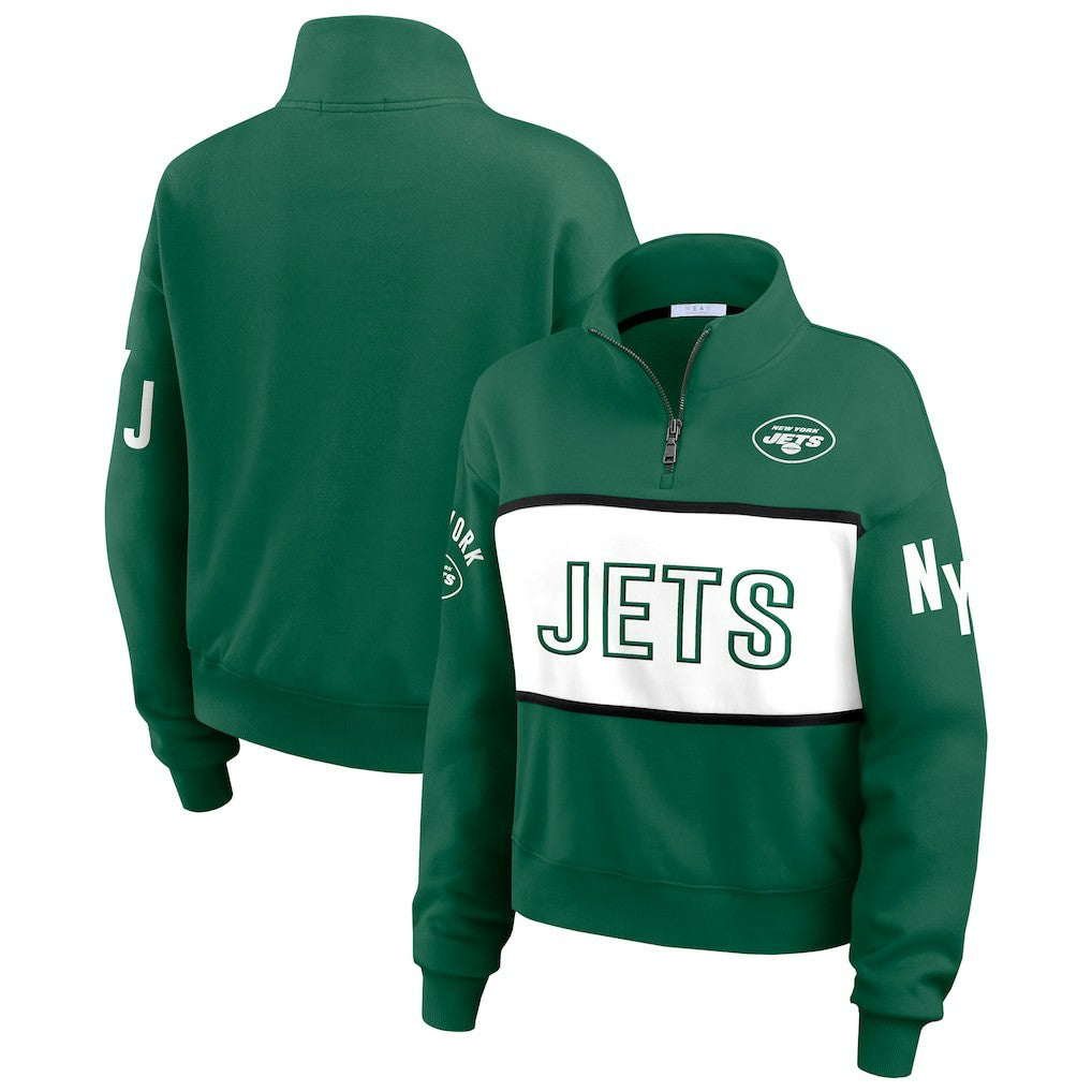 WEAR by Erin Andrews Women's Quarter-Zip Jacket - New York Jets