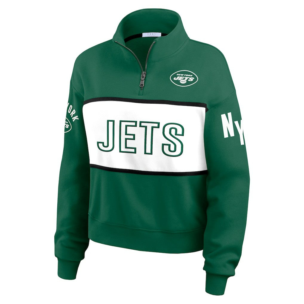 WEAR by Erin Andrews Women's Quarter-Zip Jacket - New York Jets
