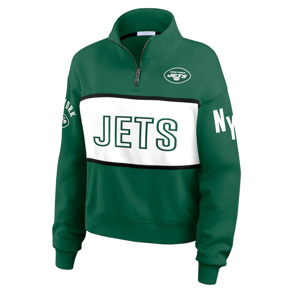 WEAR by Erin Andrews Women's Quarter-Zip Jacket - New York Jets