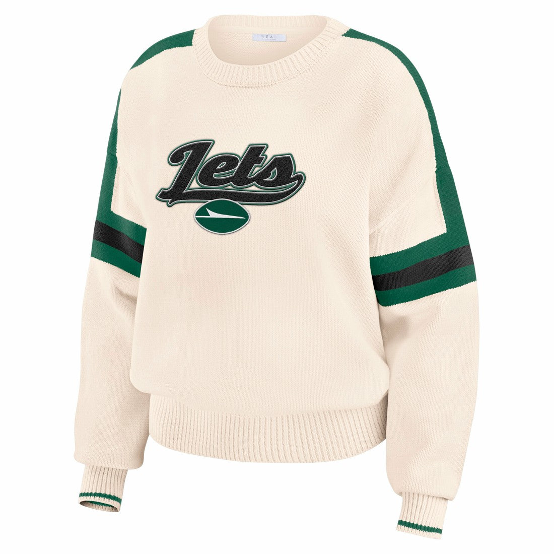 WEAR by Erin Andrews Women's Stripe Pullover Sweater - New York Jets